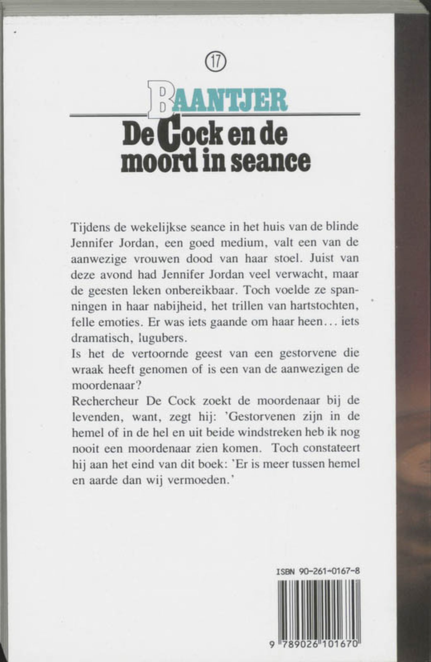 Achterkant van De Cock en de moord in seance