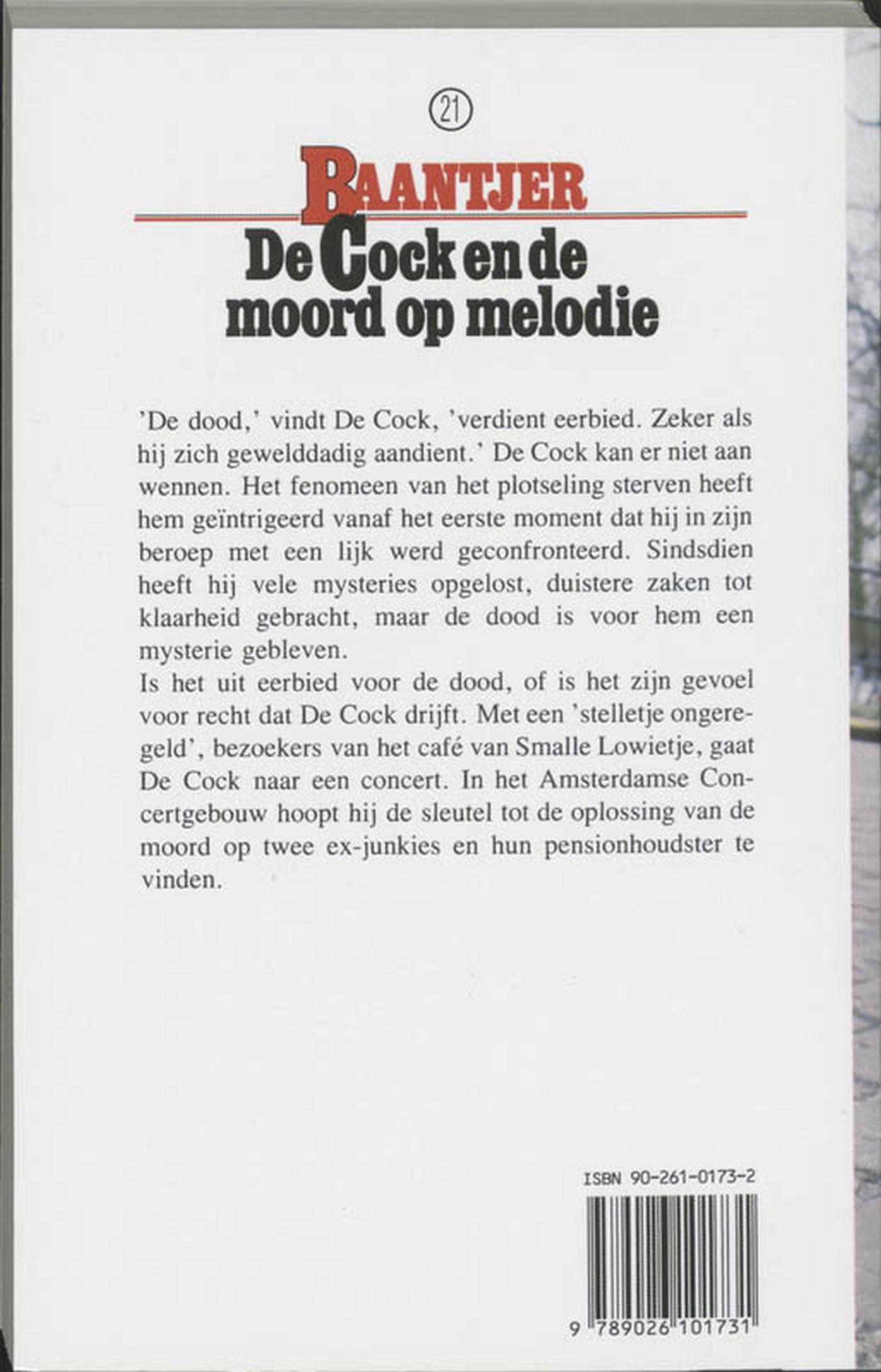 Achterkant van De Cock en de moord op melodie