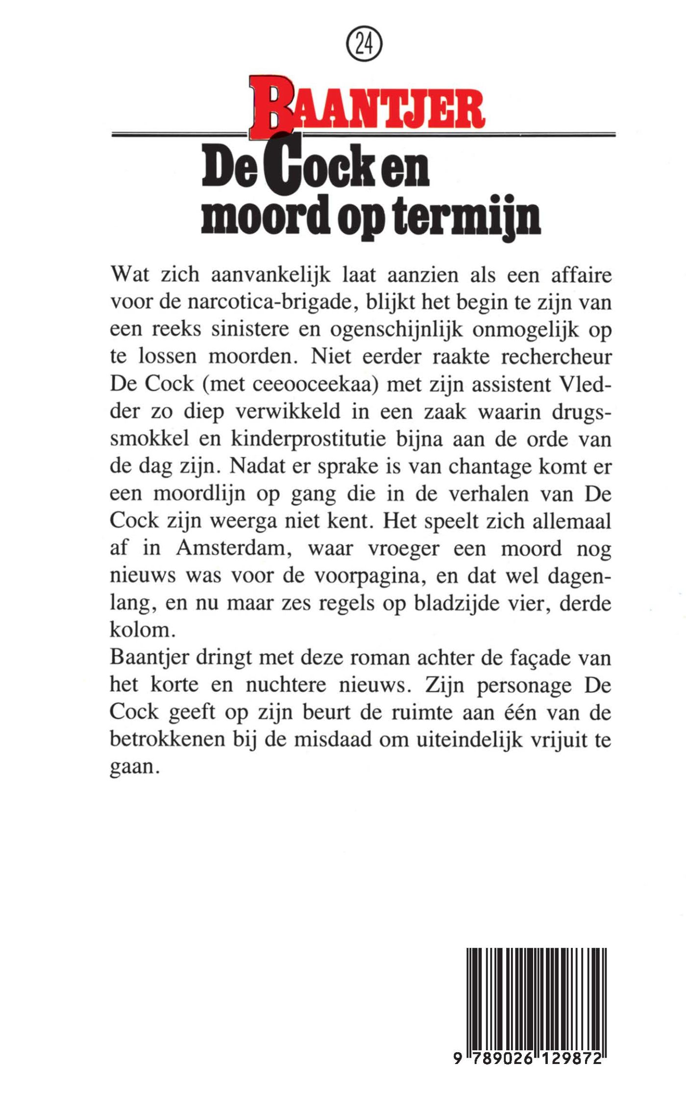 Achterkant van De Cock en moord op termijn