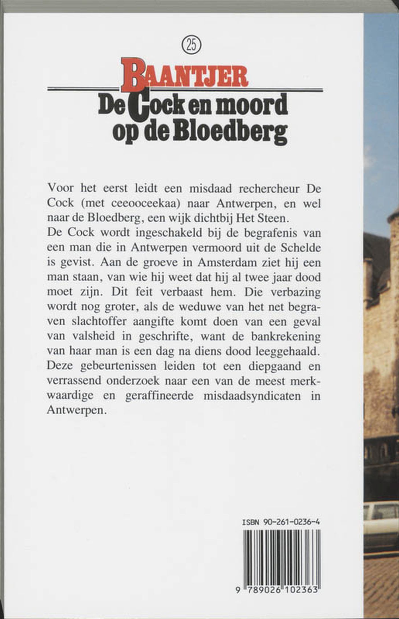 Achterkant van De Cock en moord op de Bloedberg