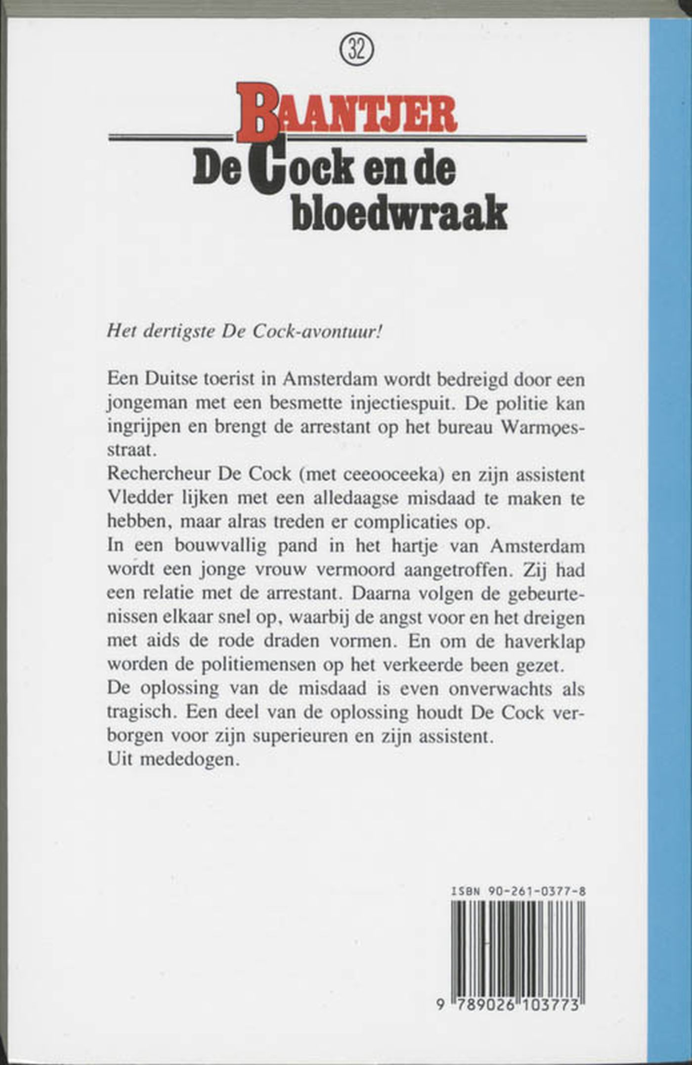 Achterkant van De Cock en de bloedwraak