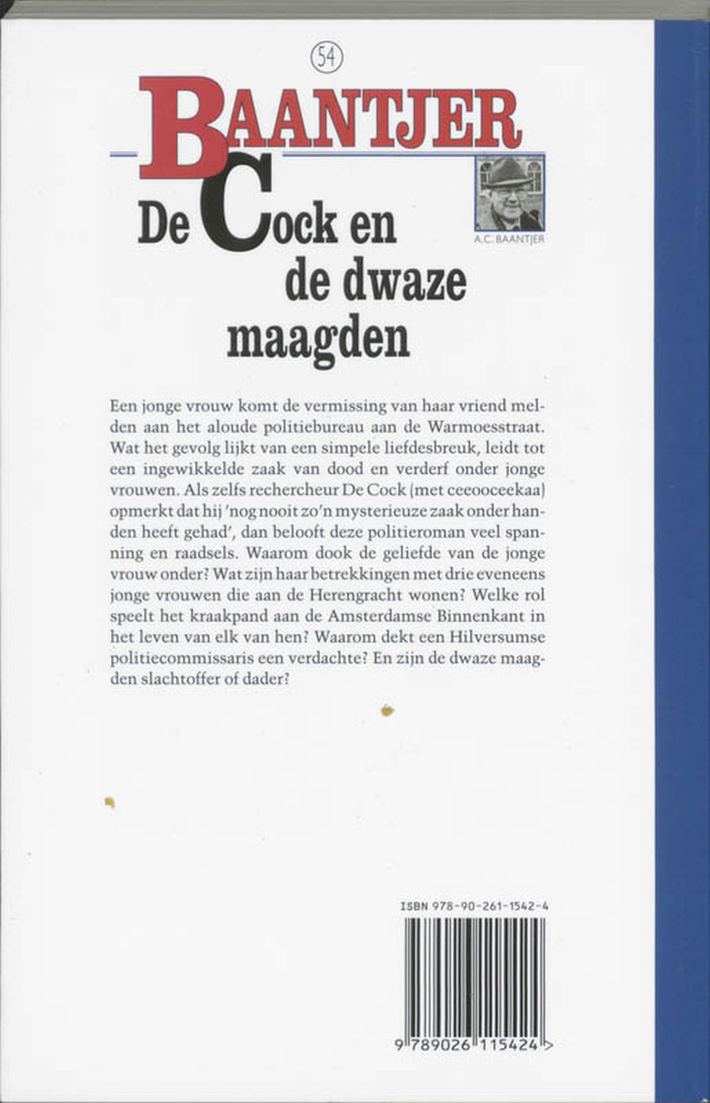 Achterkant van De Cock en de dwaze maagden