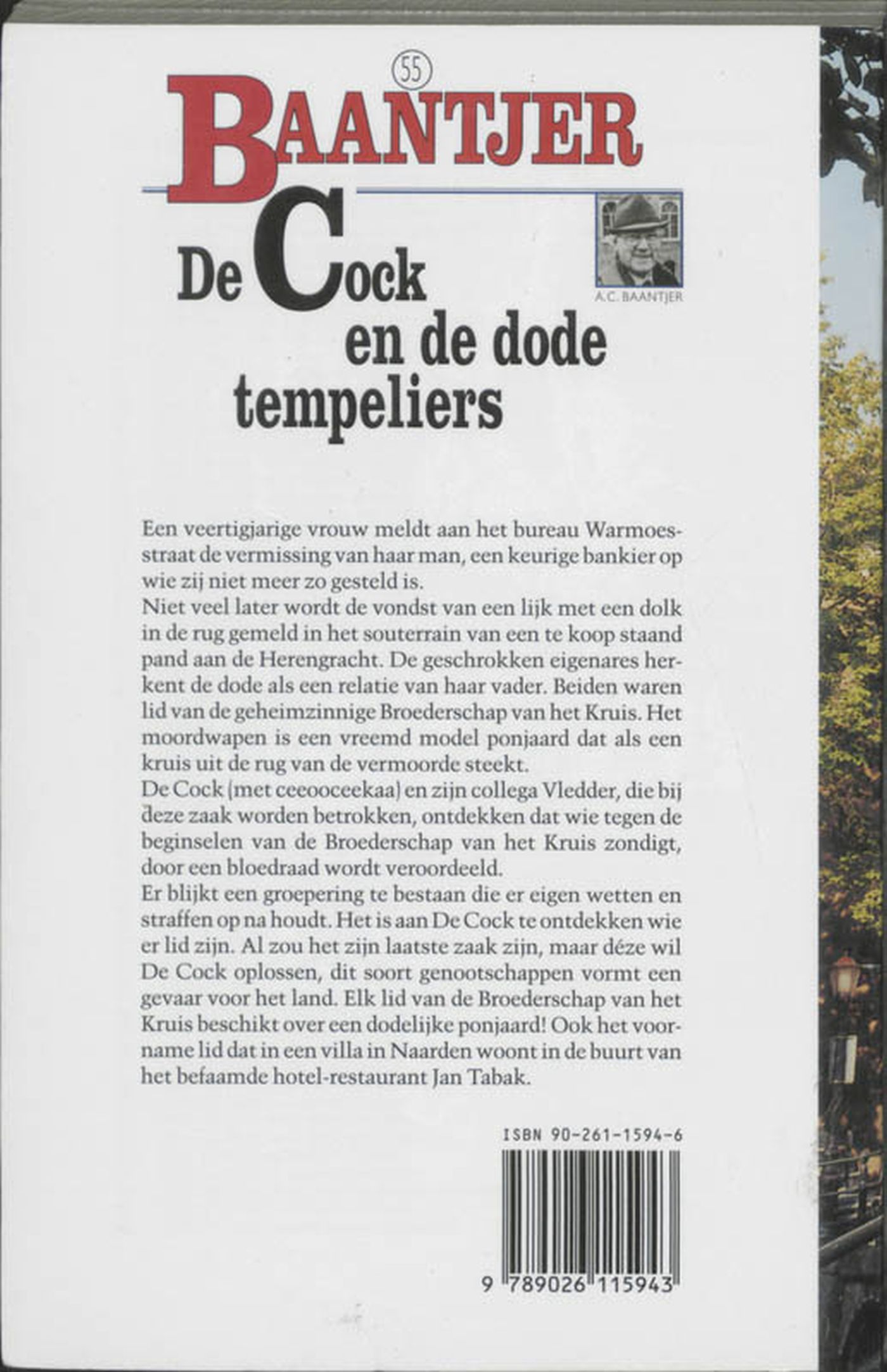 Achterkant van De Cock en de dode tempeliers