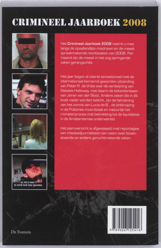 Achterkant van Crimineel jaarboek 2008