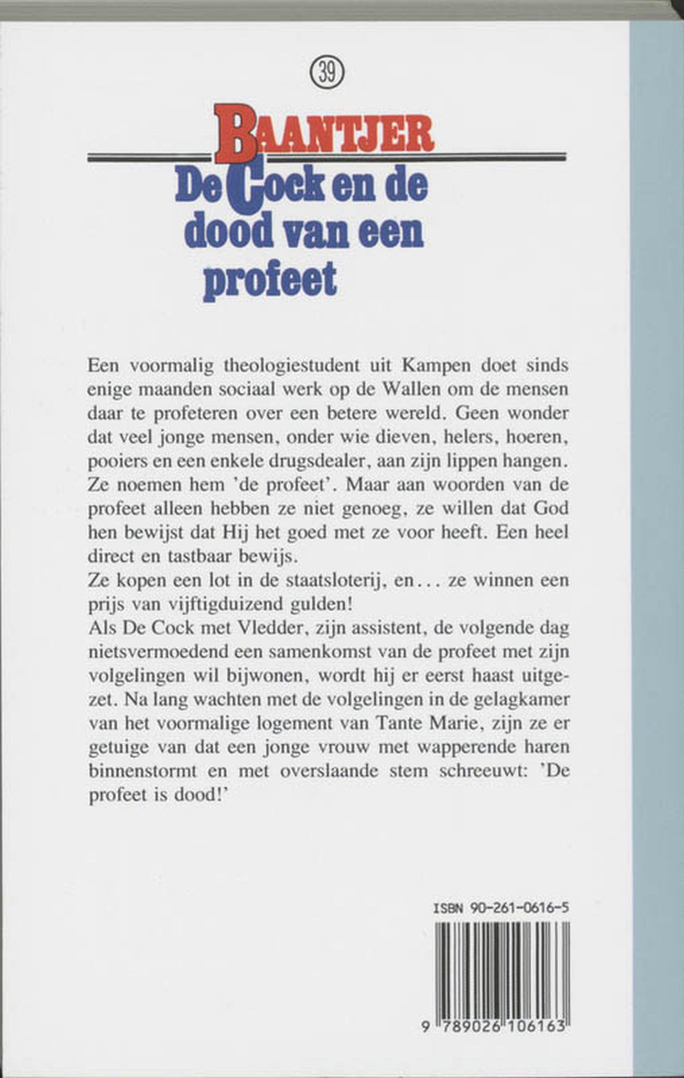 Achterkant van De Cock en de dood van een profeet