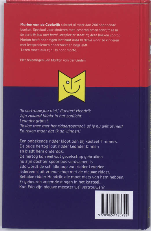 Achterkant van Het geheim van ridder Leander