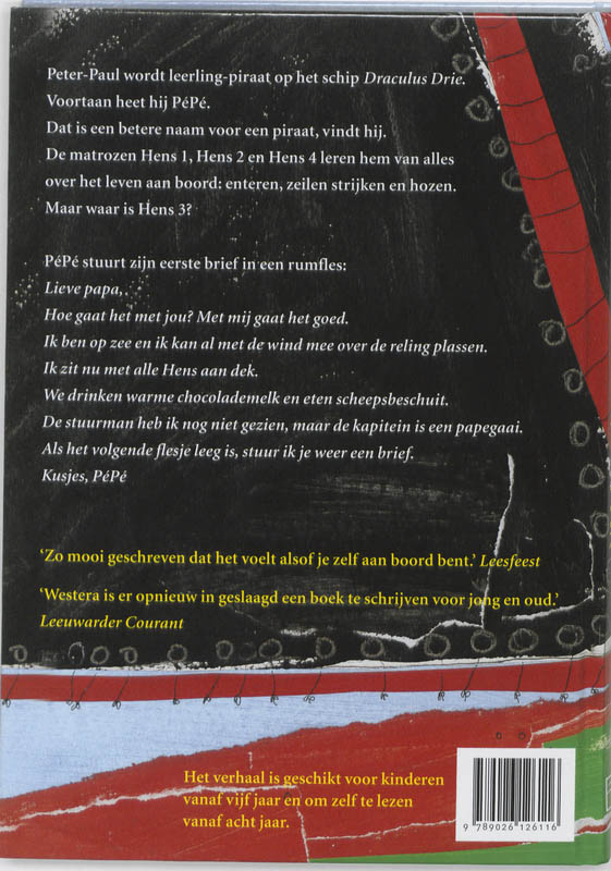 Achterkant van Alle hens aan dek
