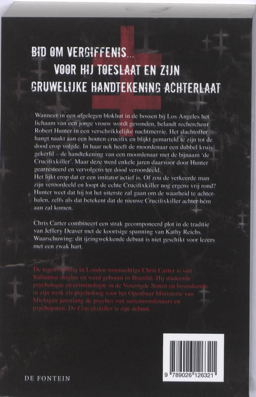 Achterkant van De crucifix-killer
