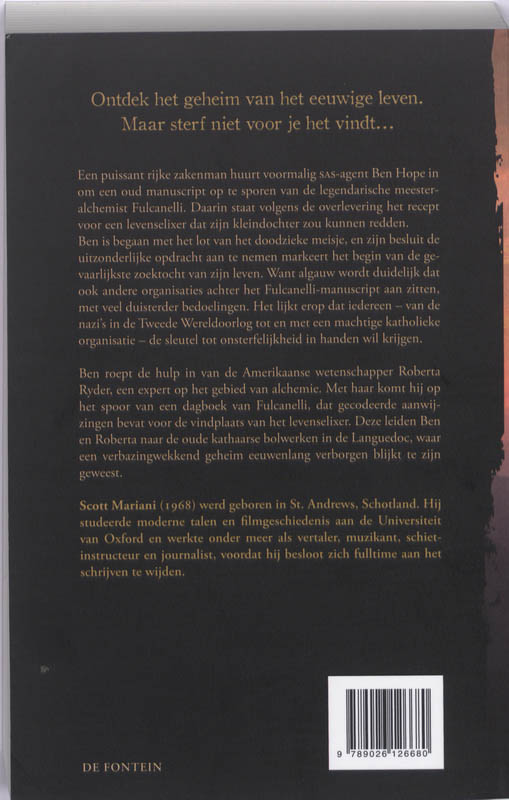 Achterkant van Het geheim van de alchemist