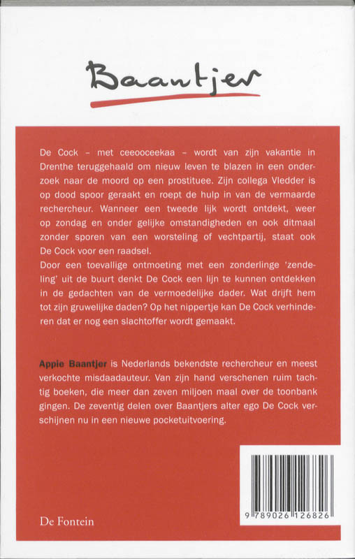 Achterkant van De Cock en de wurger op zondag