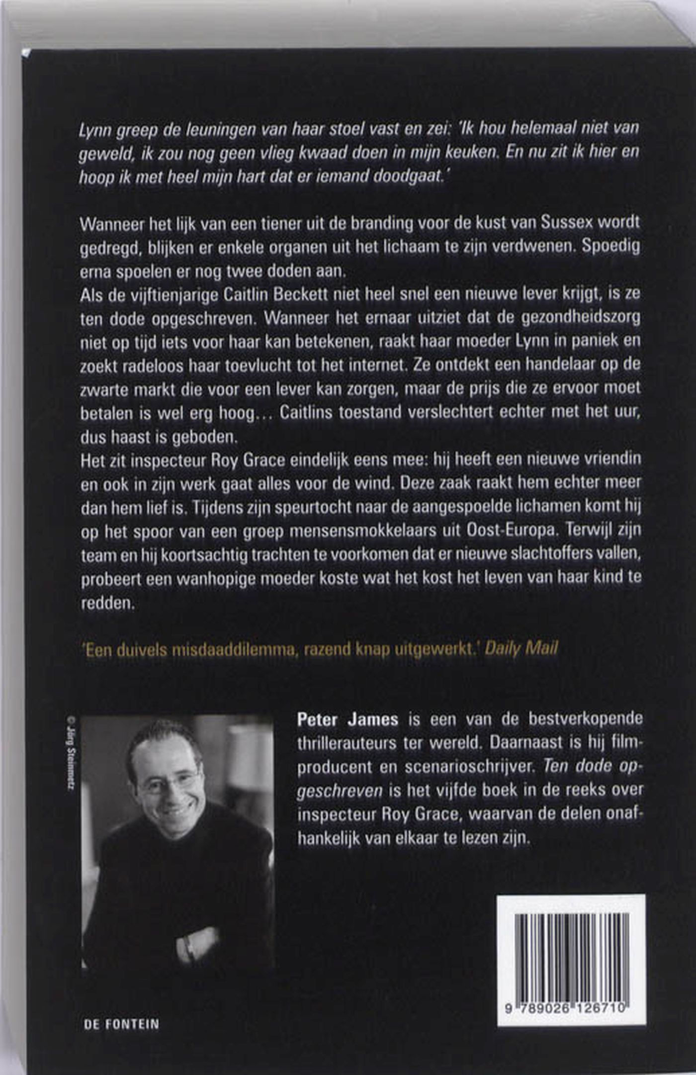 Achterkant van Ten dode opgeschreven
