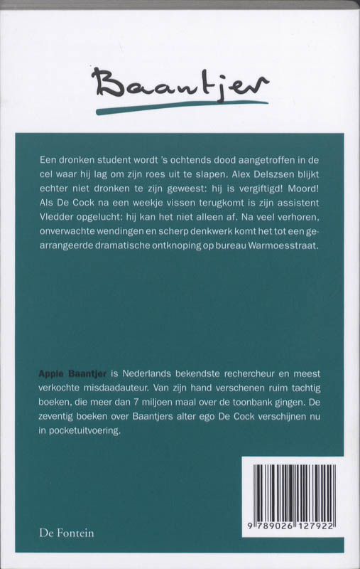Achterkant van De Cock en de stervende wandelaar
