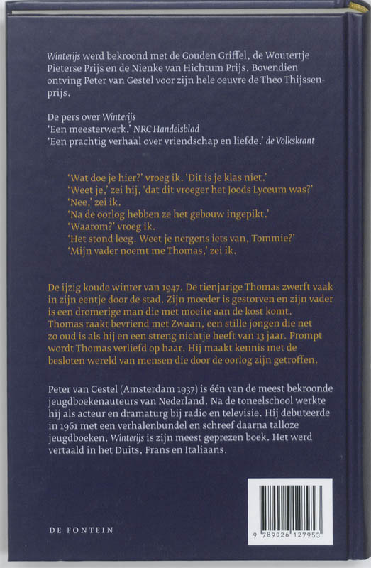 Achterkant van Winterijs