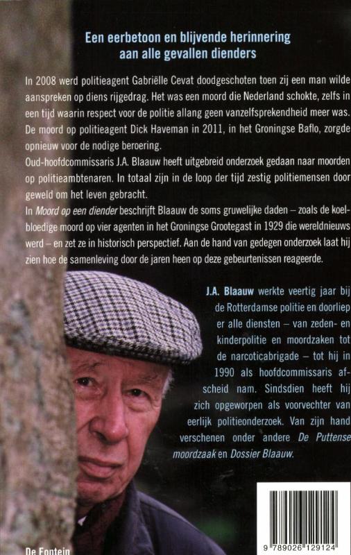 Achterkant van Moord op een diender