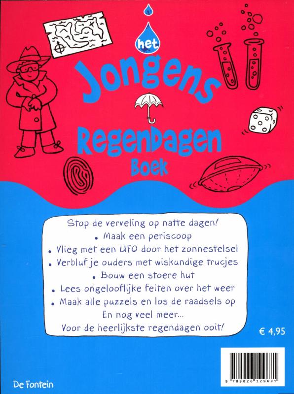 Achterkant van Het jongens regendagenboek
