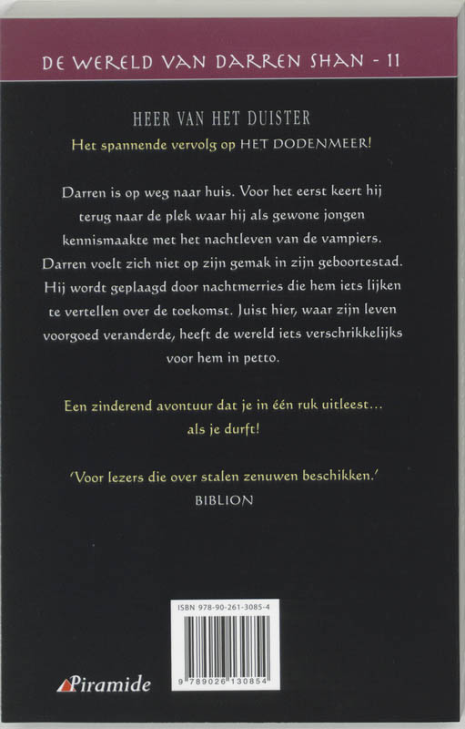 Achterkant van Heer van het Duister