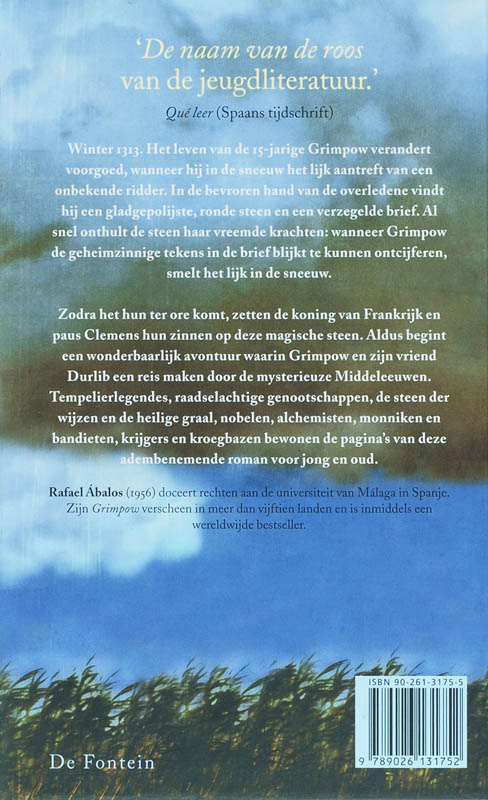 Achterkant van Grimpow het geheim der wijzen