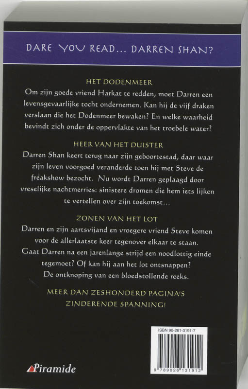 Achterkant van Noodlot trilogie
