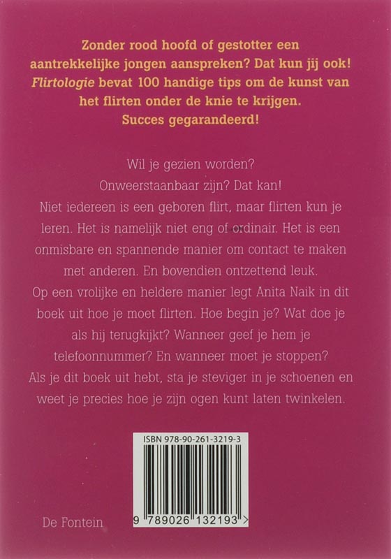 Achterkant van Flirtologie