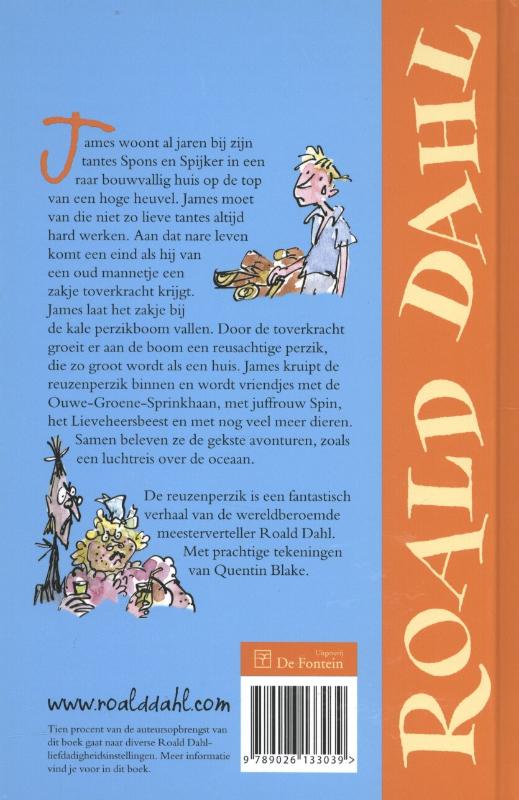 Achterkant van De reuzenperzik
