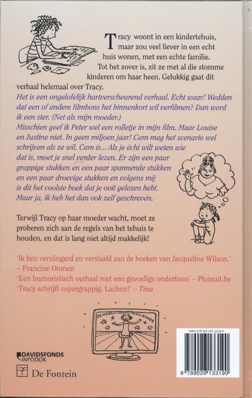 Achterkant van Het verhaal van Tracy Beaker