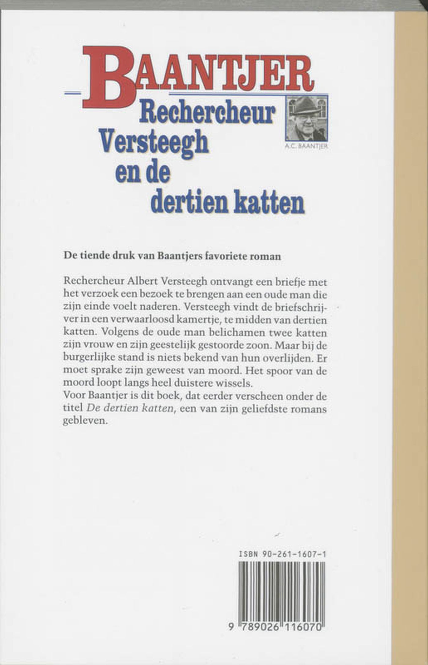 Achterkant van Rechercheur Versteegh en de dertien katten