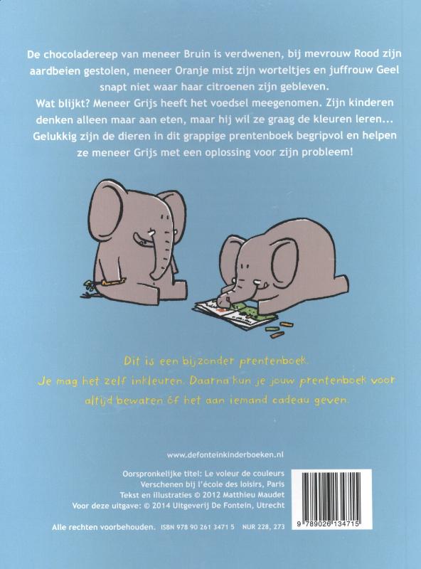 Achterkant van De kleurenboef