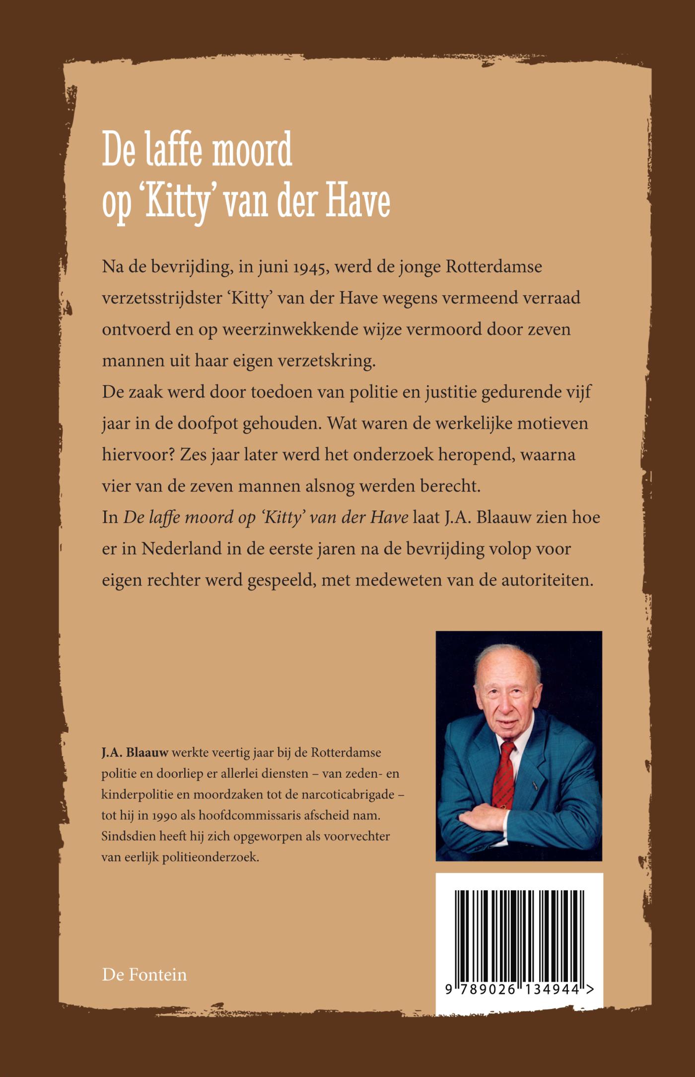 Achterkant van De laffe moord op Kitty van der Have
