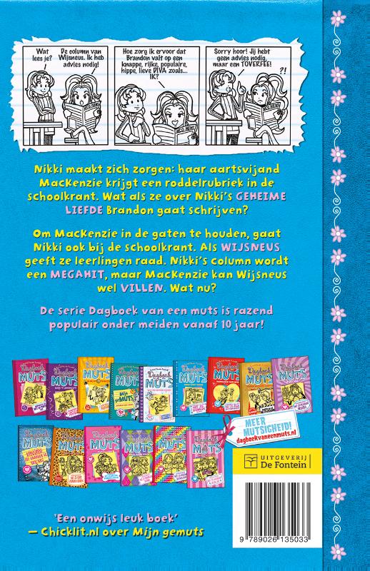 Achterkant van Nikki weet raad