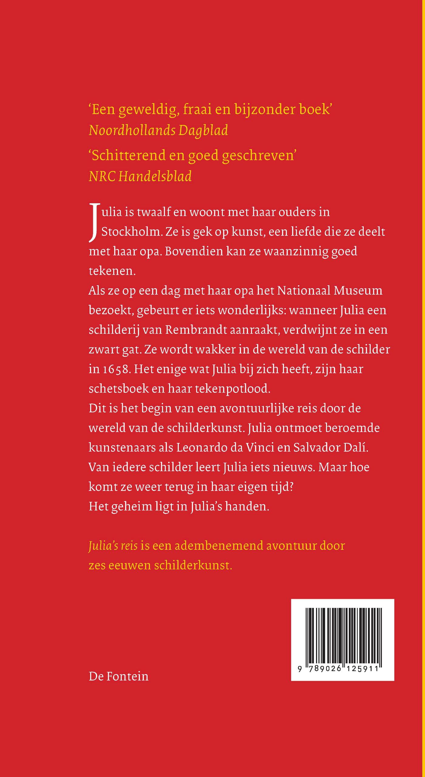 Achterkant van Julia's reis