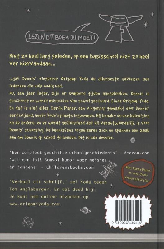 Achterkant van Darth Paper slaat terug