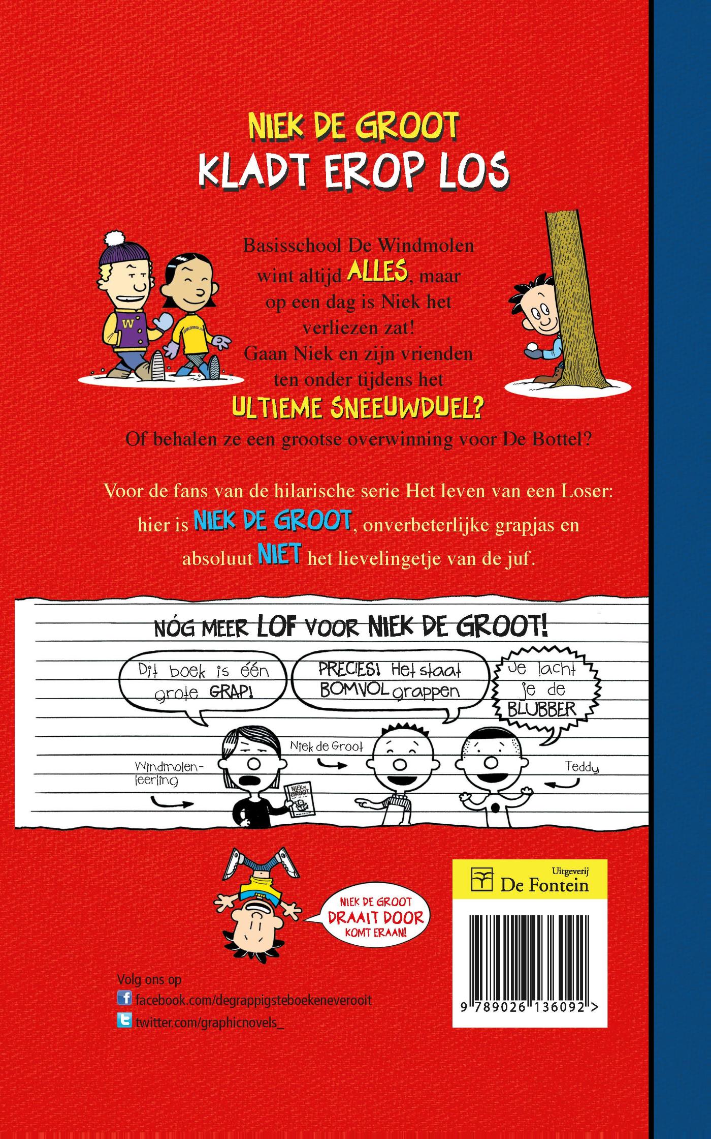 Achterkant van Niek de Groot kladt erop los