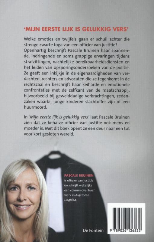 Achterkant van Mijn eerste lijk is gelukkig vers