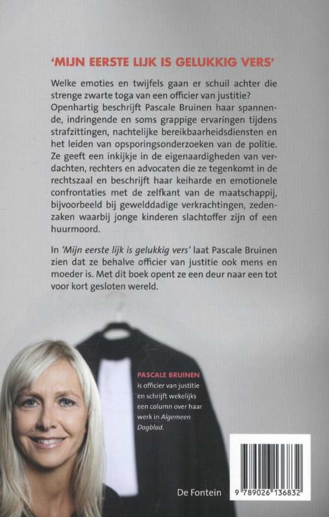 Achterkant van Mijn eerste lijk is gelukkig vers