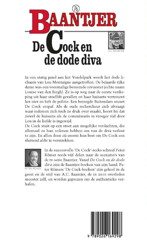 Achterkant van De Cock en de dode diva