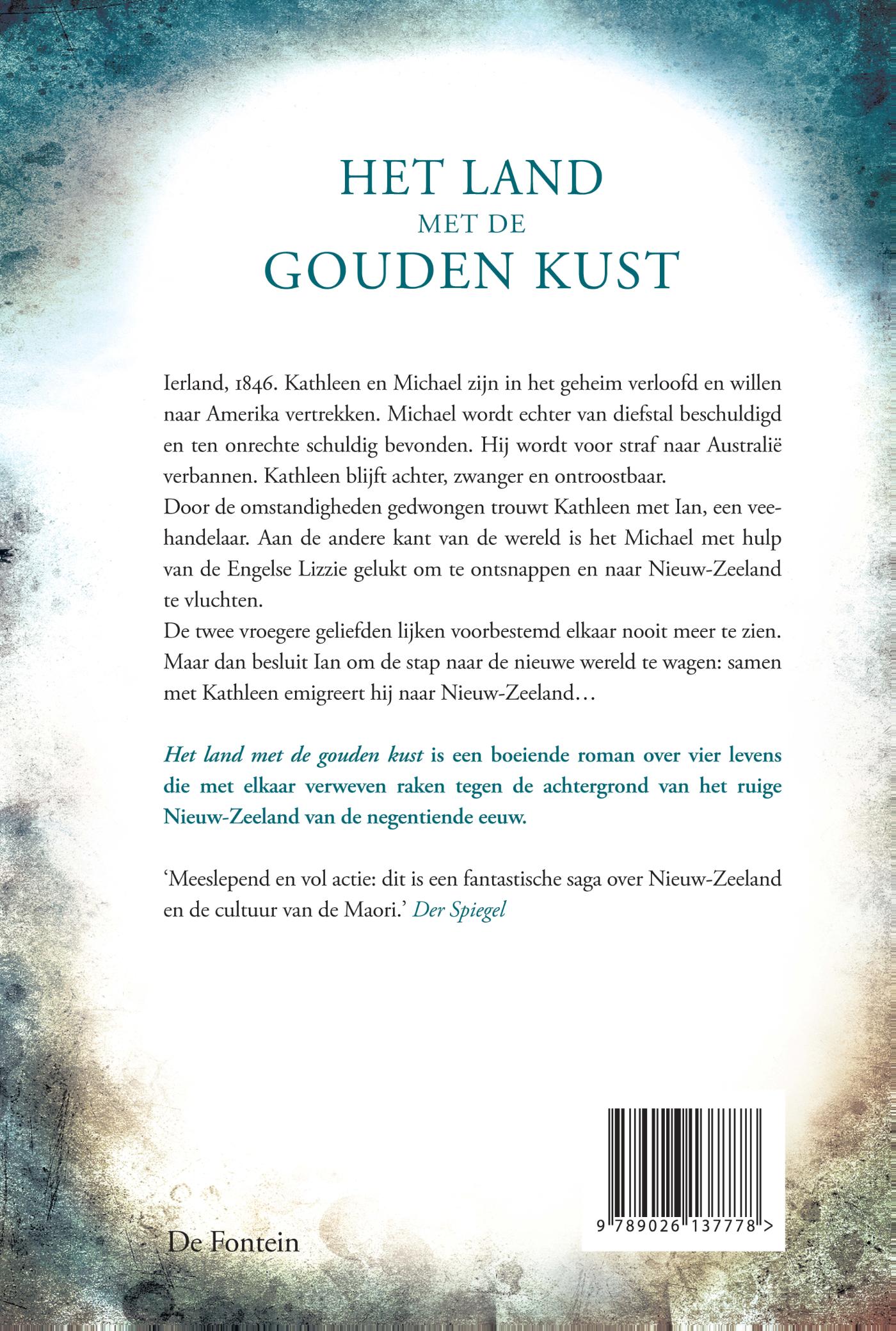 Achterkant van Het land met de gouden kust