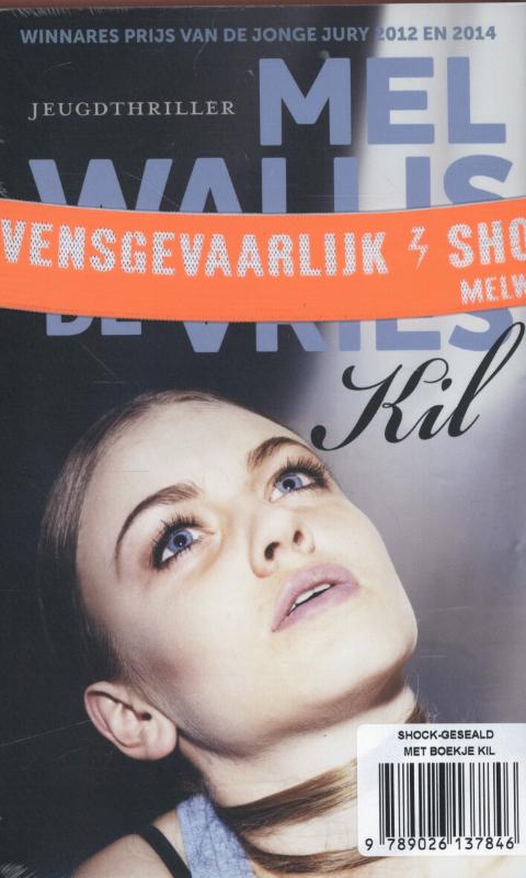Achterkant van Pakket Shock + Kil (geseald voor Bruna)