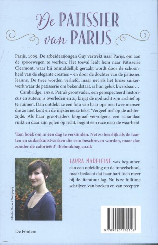 Achterkant van De patissier van Parijs