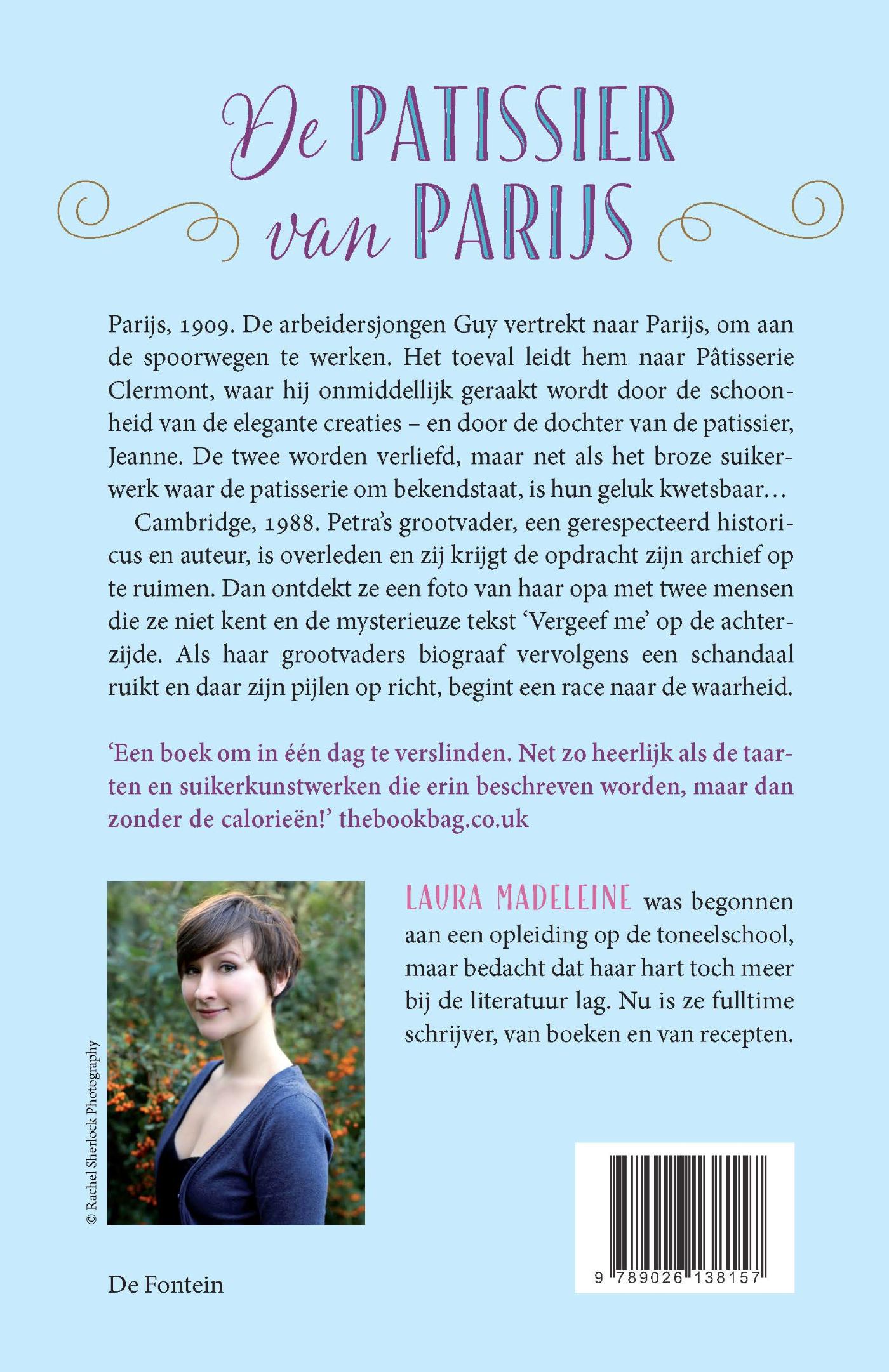 Achterkant van De patissier van Parijs