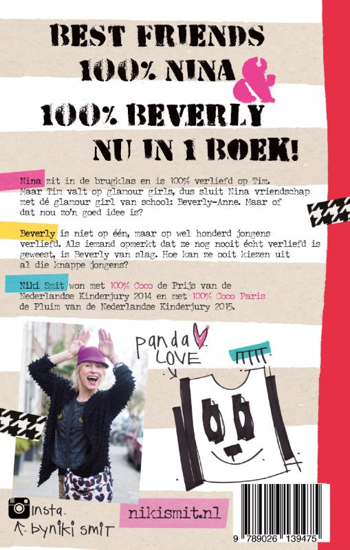 Achterkant van 100% Nina & 100% Beverly