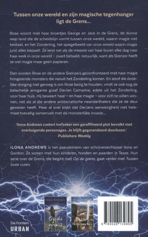 Achterkant van Op de grens