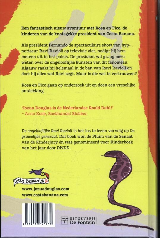 Achterkant van De ongelooflijke Ravi Ravioli