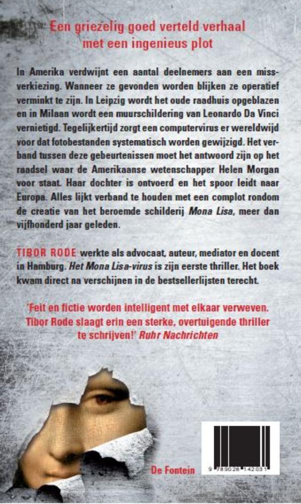 Achterkant van Het Mona Lisa-virus