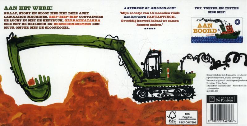 Achterkant van Aan het werk