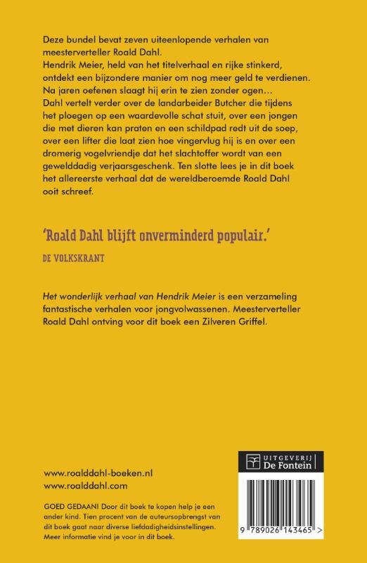 Achterkant van Het wonderlijk verhaal van Hendrik Meier