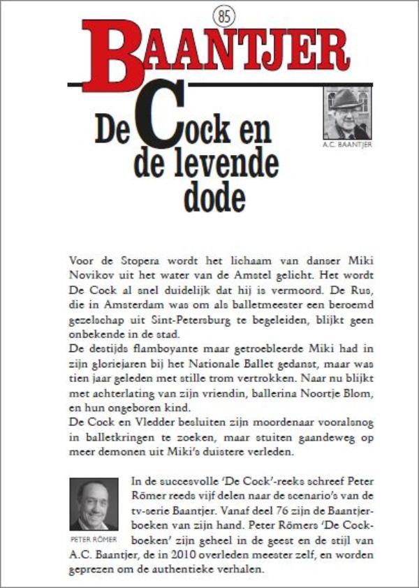 Achterkant van De Cock en de levende dode