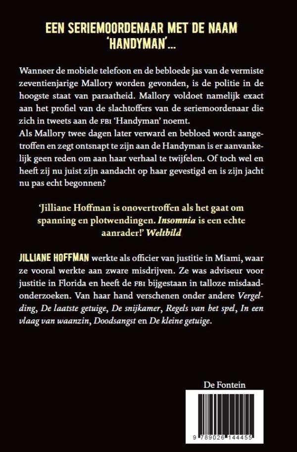 Achterkant van Insomnia
