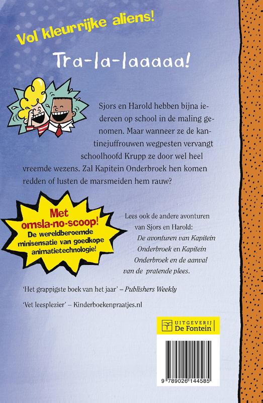 Achterkant van Kapitein Onderbroek en de ongelooflijke kantinejuffrouwen