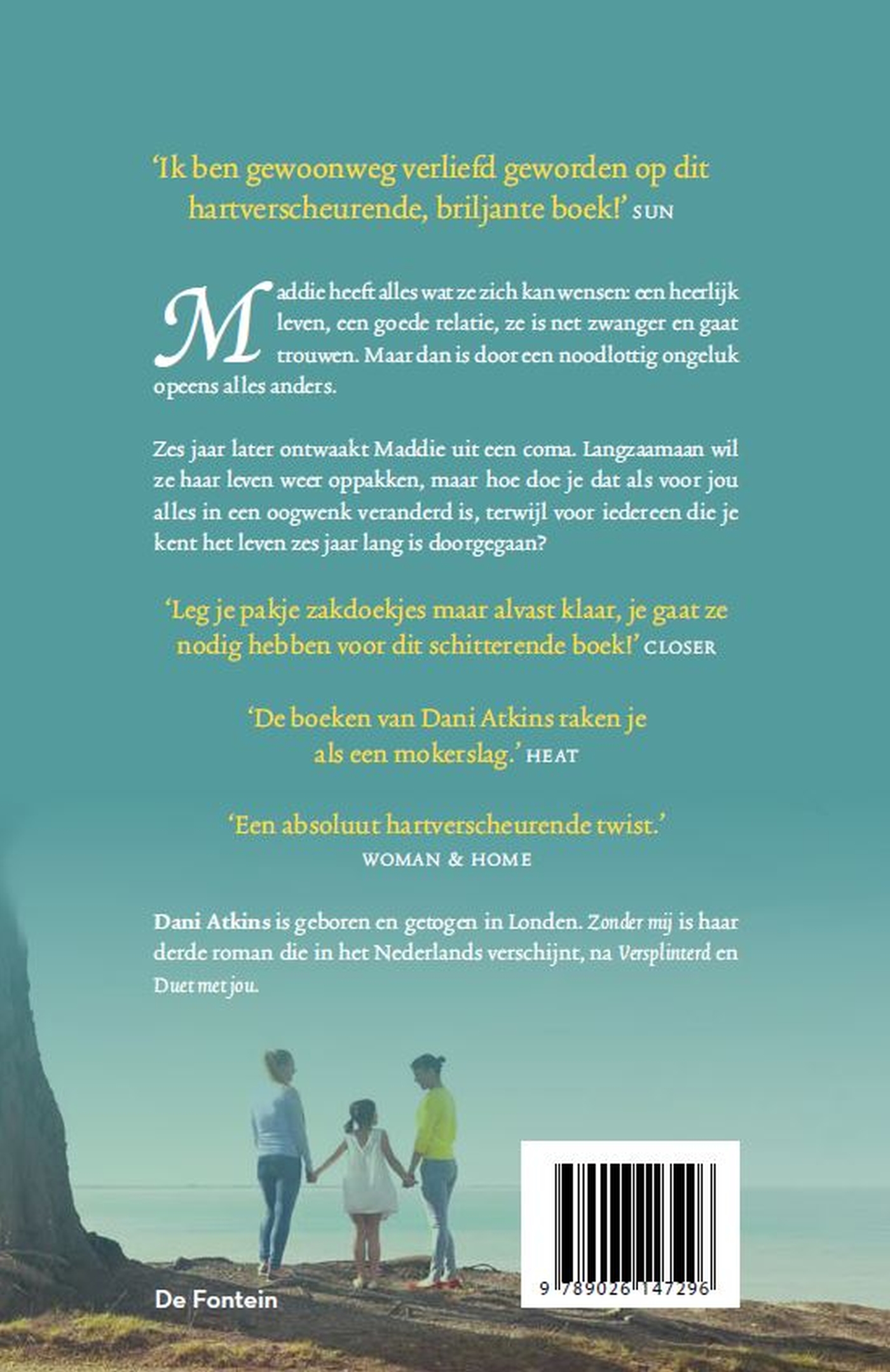 Achterkant van Zonder mij