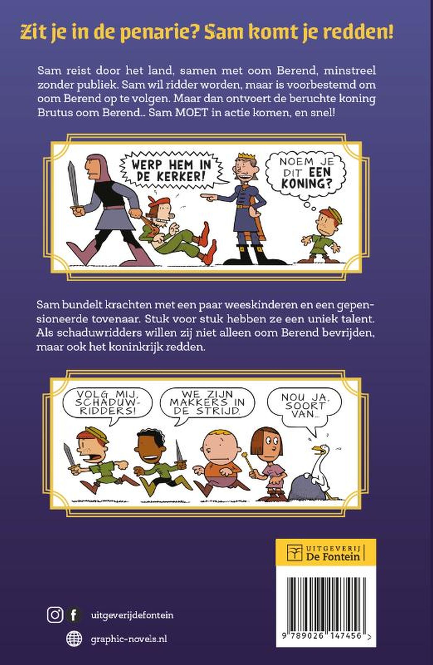 Achterkant van Sam en de schaduwridders
